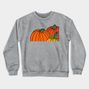 Cute Frog Prince and Pumpkins Crewneck Sweatshirt